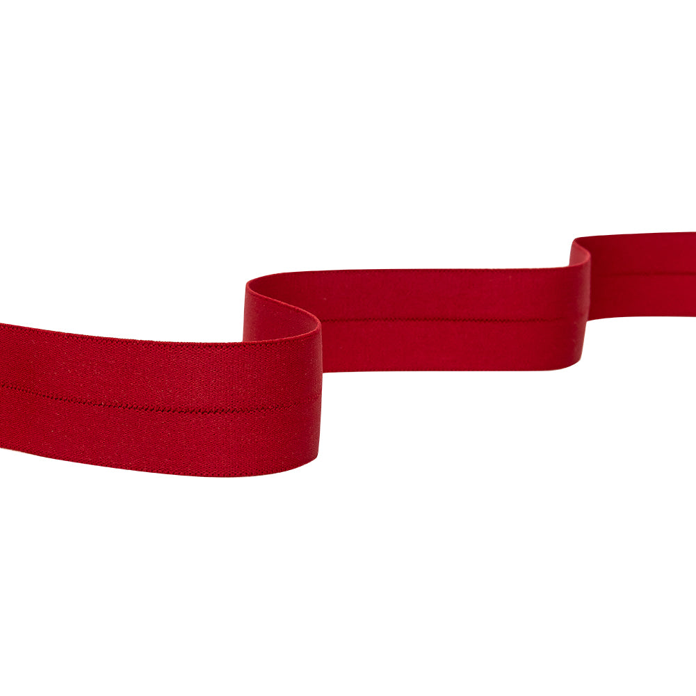Italian Red Foldover Elastic Trim - 1.2