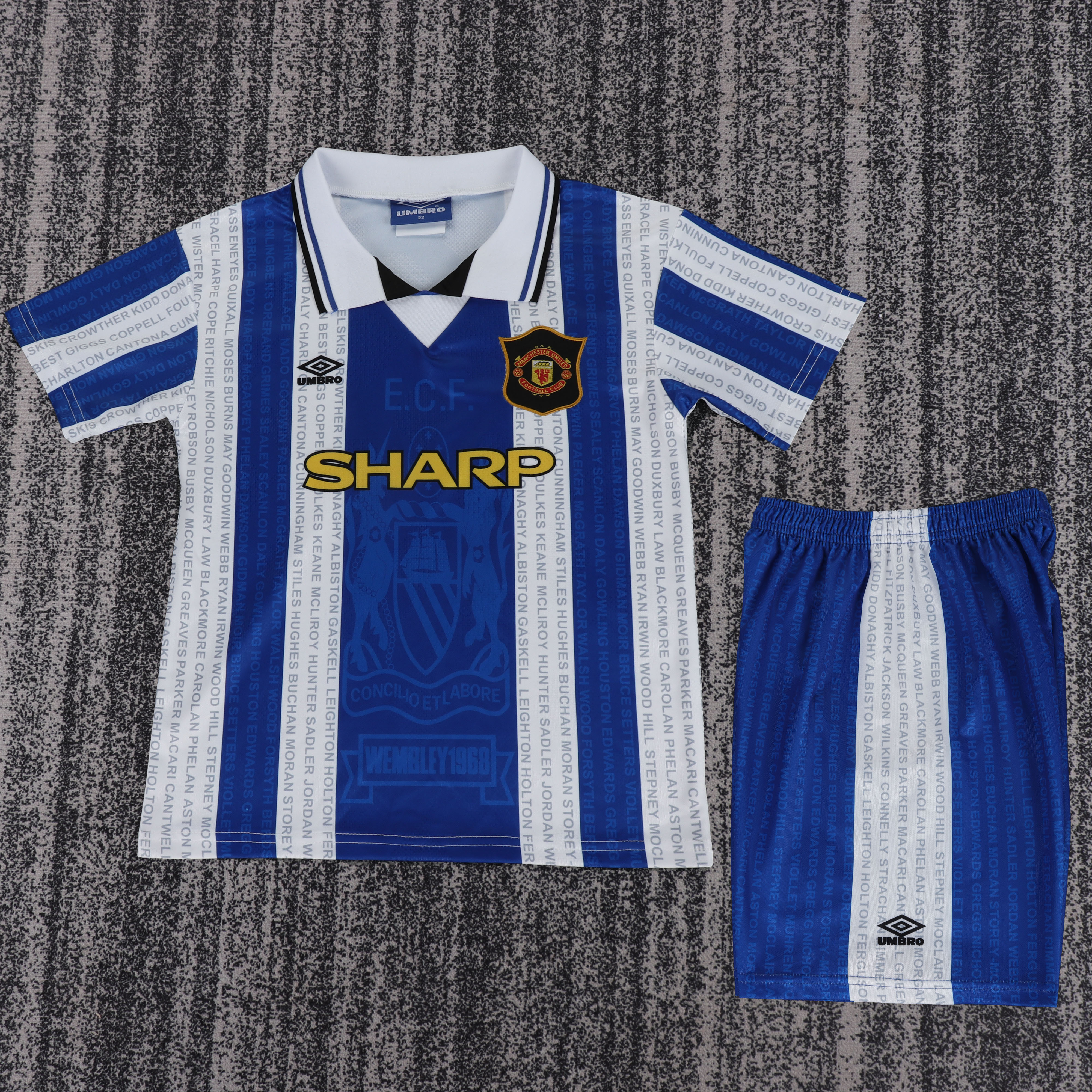 1994/1996 Retro Manchester United Third Away Football Shirt 1:1 Thai Quality Kids Size
