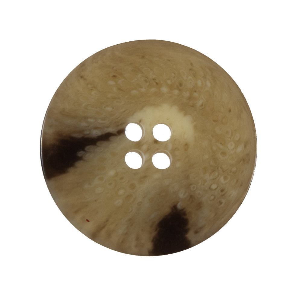 Beige and Brown Swirl 4-Hole Smooth Top Plastic Button - 40L/25.5mm - Joann Fabrics