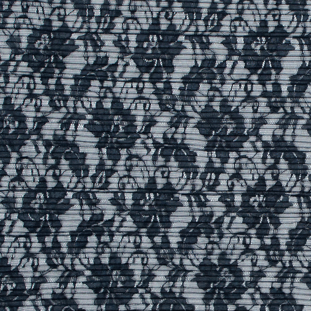 Italian Navy Floral Pleated Lace - Joann Fabrics