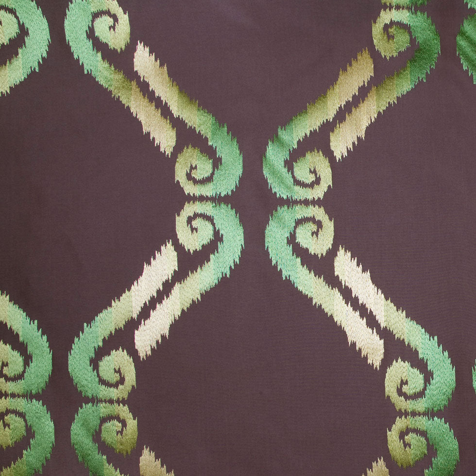 Chocolate/Grass/Citron Swirls Embr & Eyelet - Joann Fabrics