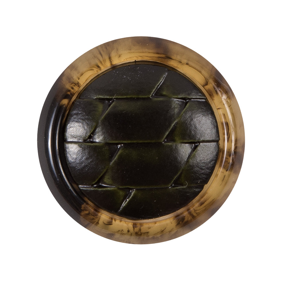 Green and Brown Plastic Shank Back Button - 44L/28mm - Joann Fabrics