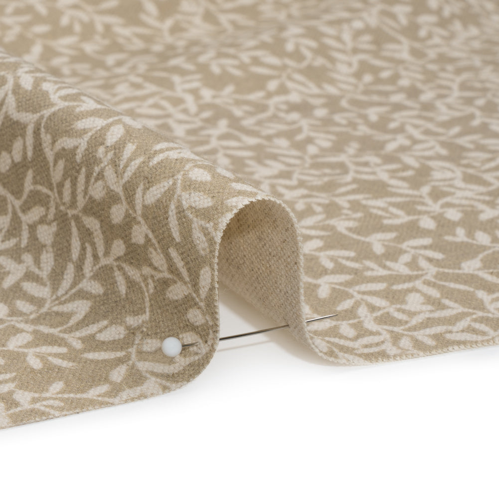 Brushed Cotton and Linen Canvas - Jute Little Vines - British Imported - Joann Fabrics