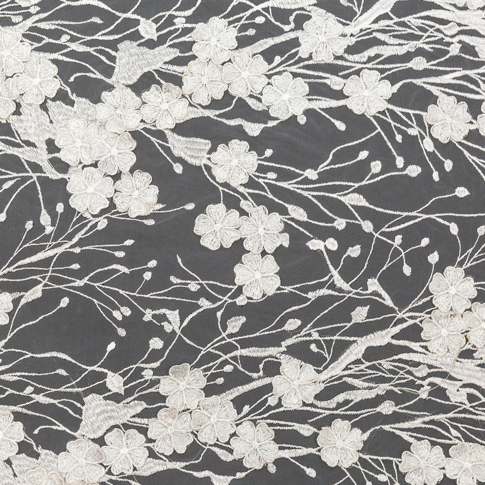 3D Embroidered Lace - White Floral - Joann Fabrics