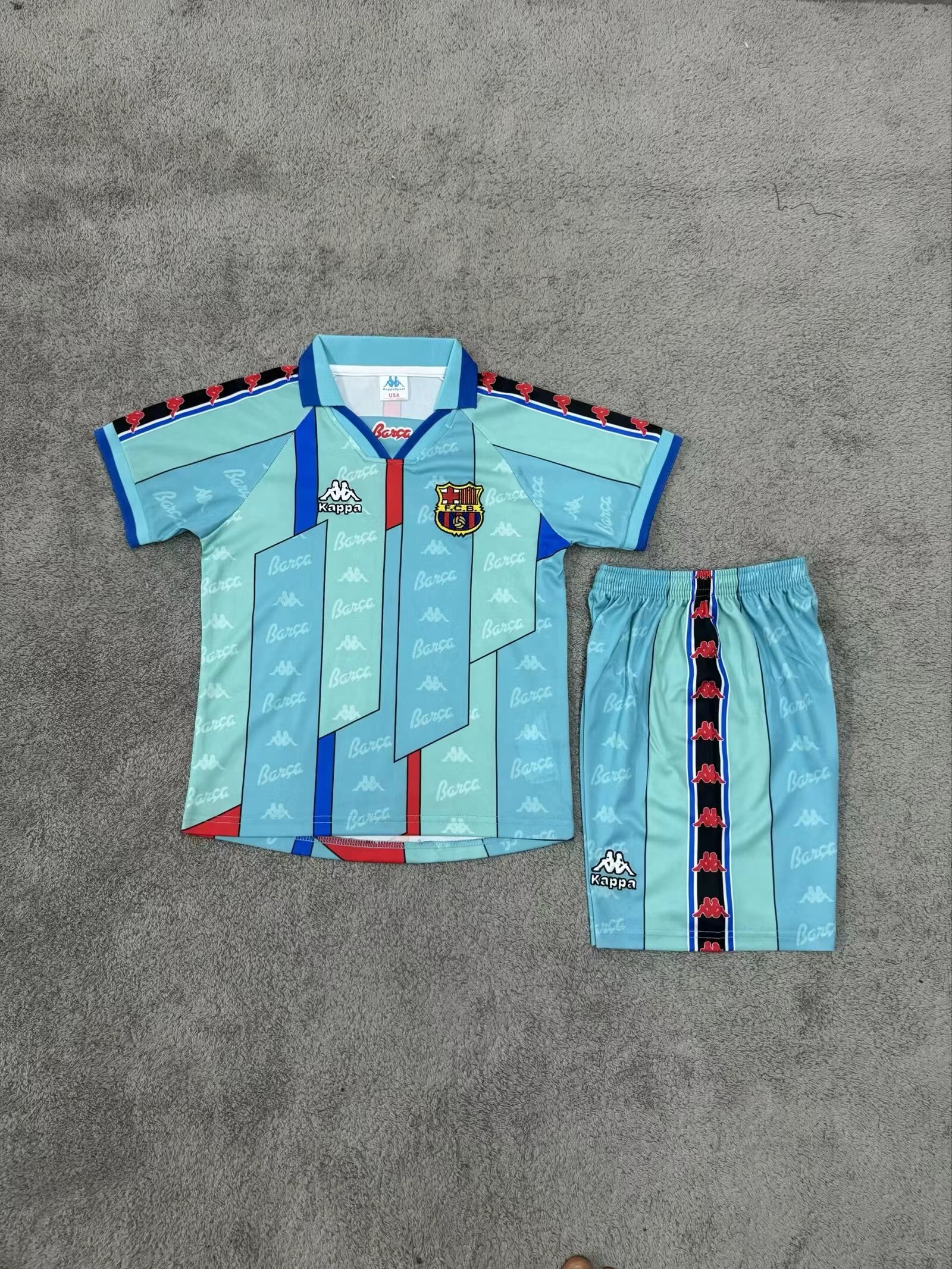 1996/1997 Retro Barcelona Away Football Shirt 1:1 Thai Quality Kids Size