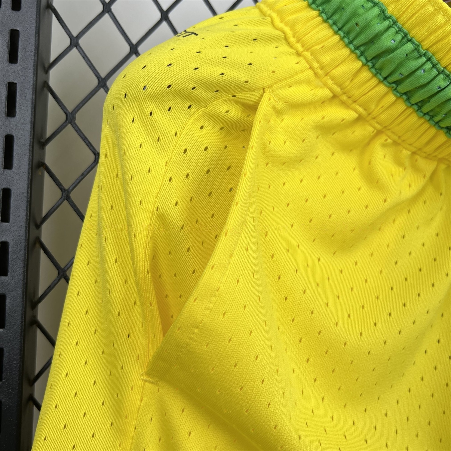 Brazil 2026 Yellow Casual Shorts - Fans Version - UnitedFutballJersey