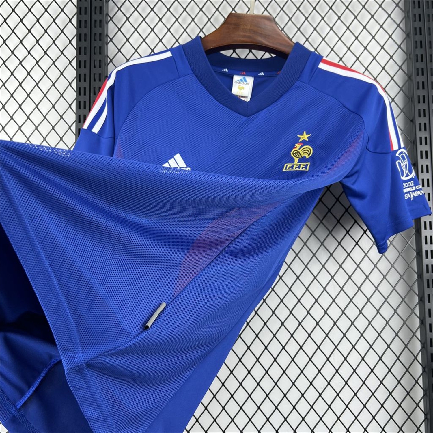 Retro France 2002 Home Jersey - Fans Version - UnitedFutballJersey