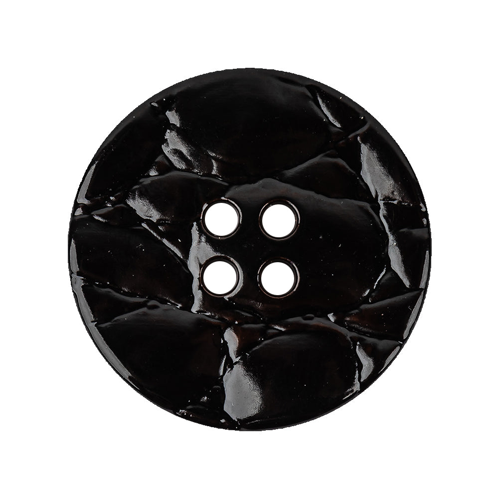 Italian Deepest Brown Abstract Molded 4-Hole Faux Leather Button - 44L/28mm - Joann Fabrics