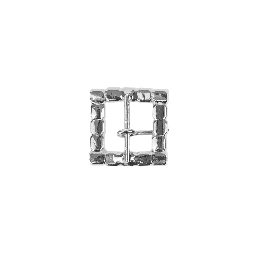 Swarovski Crystal and Silver Square Rhinestone Buckle - 0.625