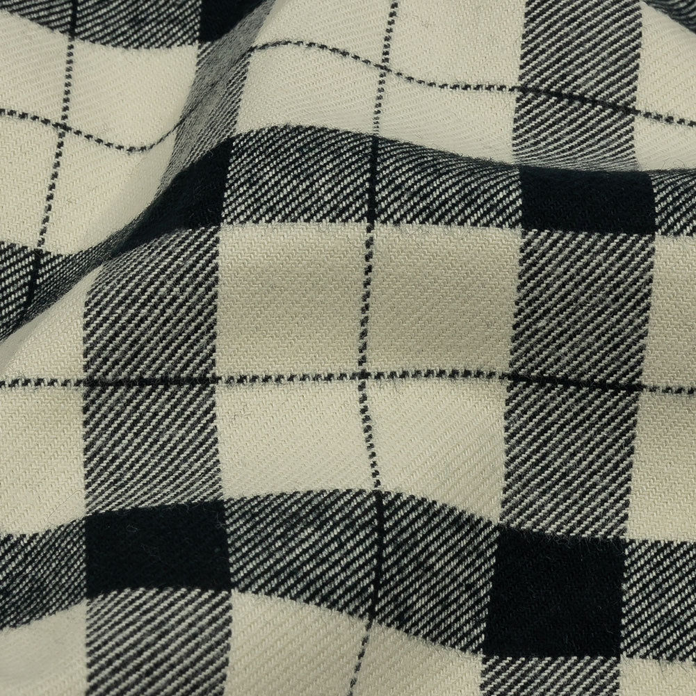 Cream and Black Plaid Brushed Cotton Twill - Joann Fabrics