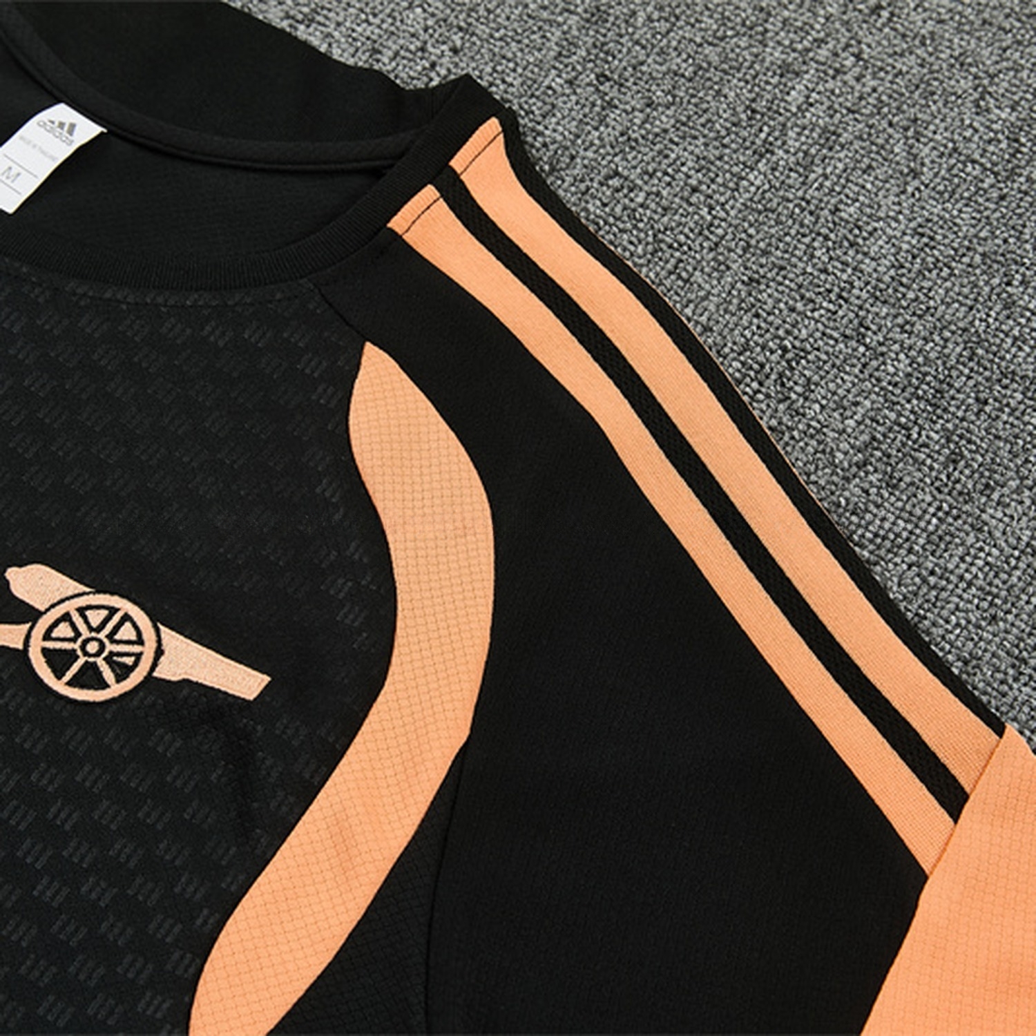 Arsenal 26-27 Short-Sleeve Training Set - Black Top & Black Shorts - UnitedFutballJersey