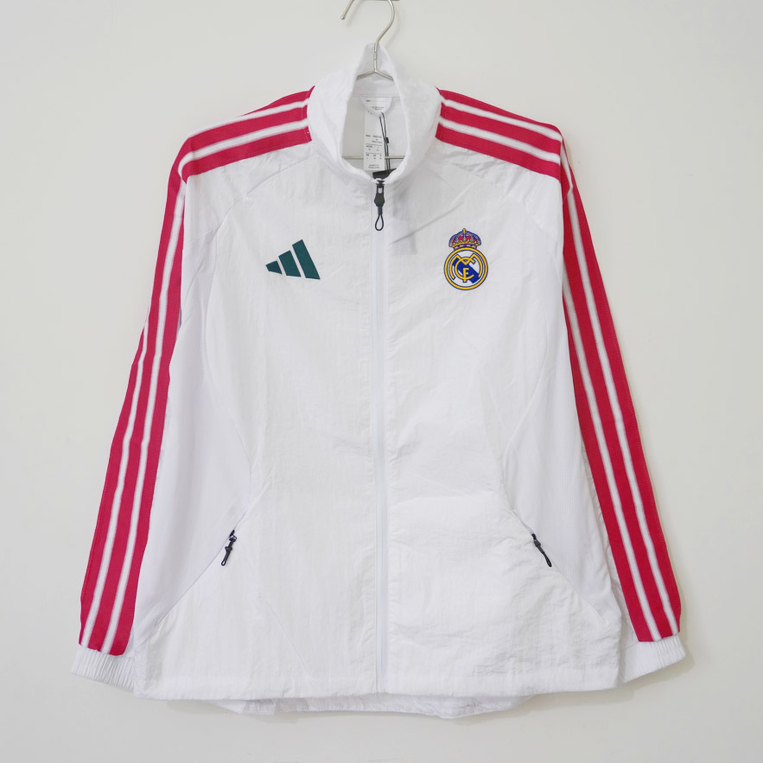 Real Madrid 26-27 Home Windbreaker Jacket - White - UnitedFutballJersey