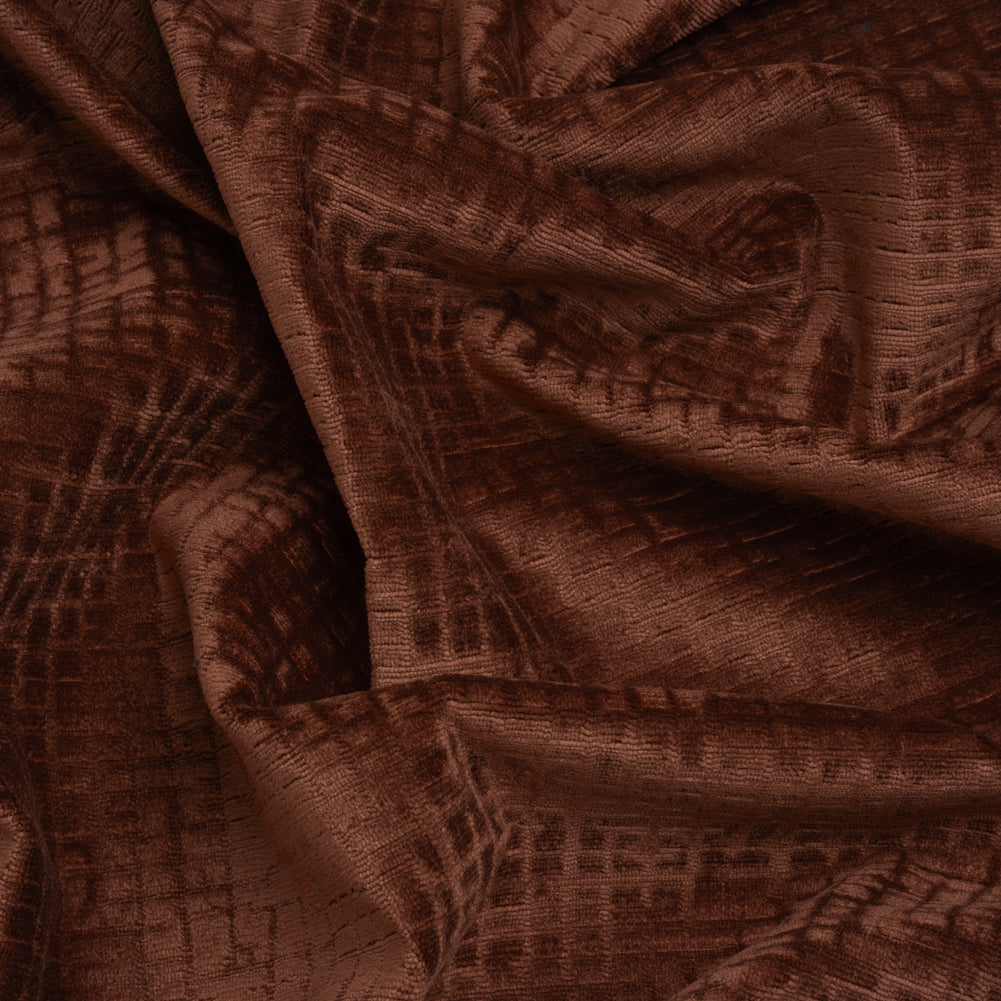 Polyester Upholstery Chenille - Mahogany Grid Texture - Carolina Collection - Joann Fabrics