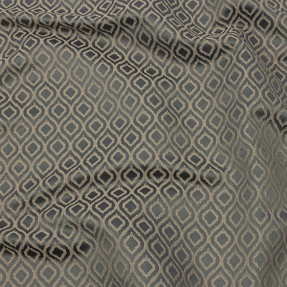 Drapery Jacquard - Graphite Simple Ogees - British Imported - Joann Fabrics