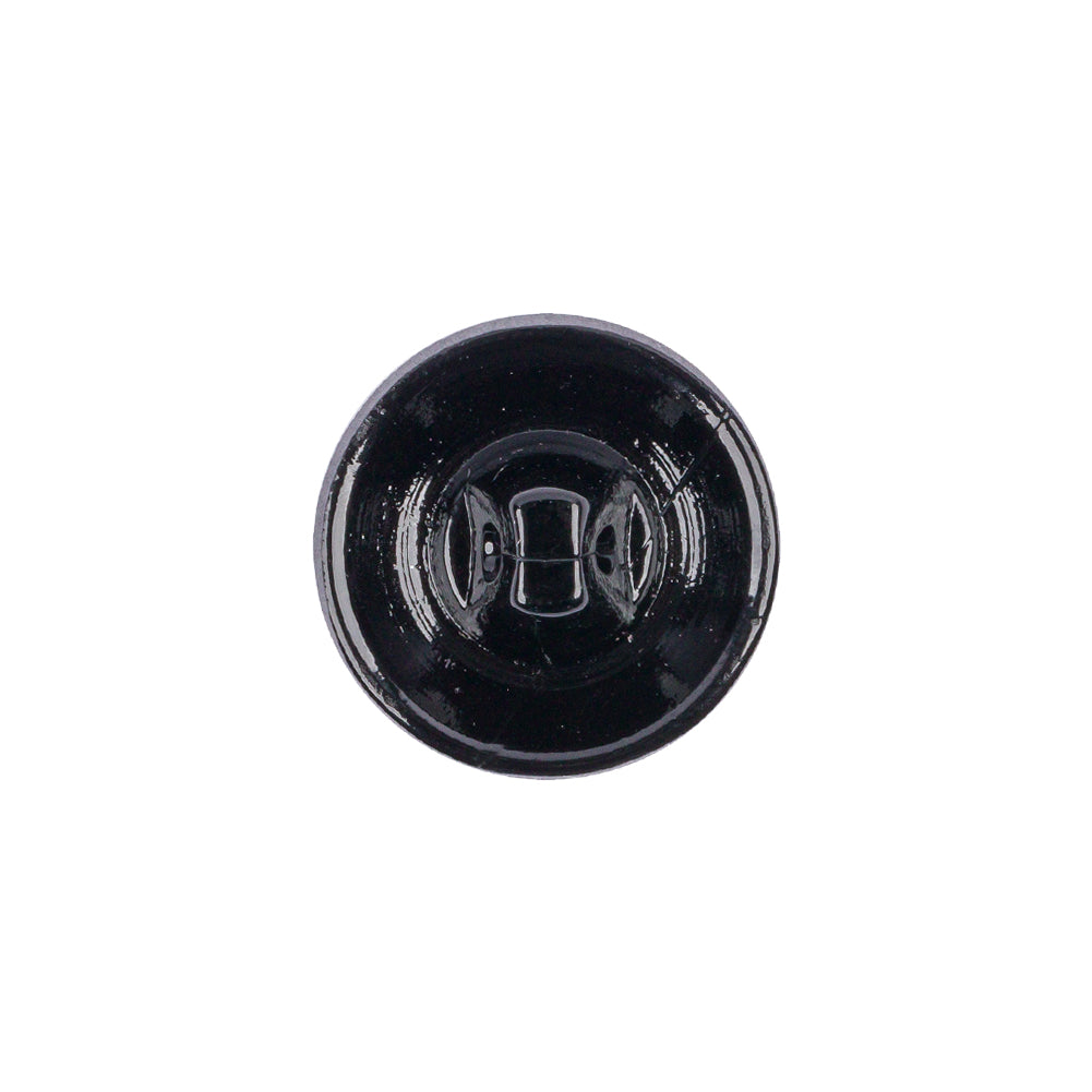 Black Floral Leaf Glass Shank Back Button - 28L/18mm - Joann Fabrics