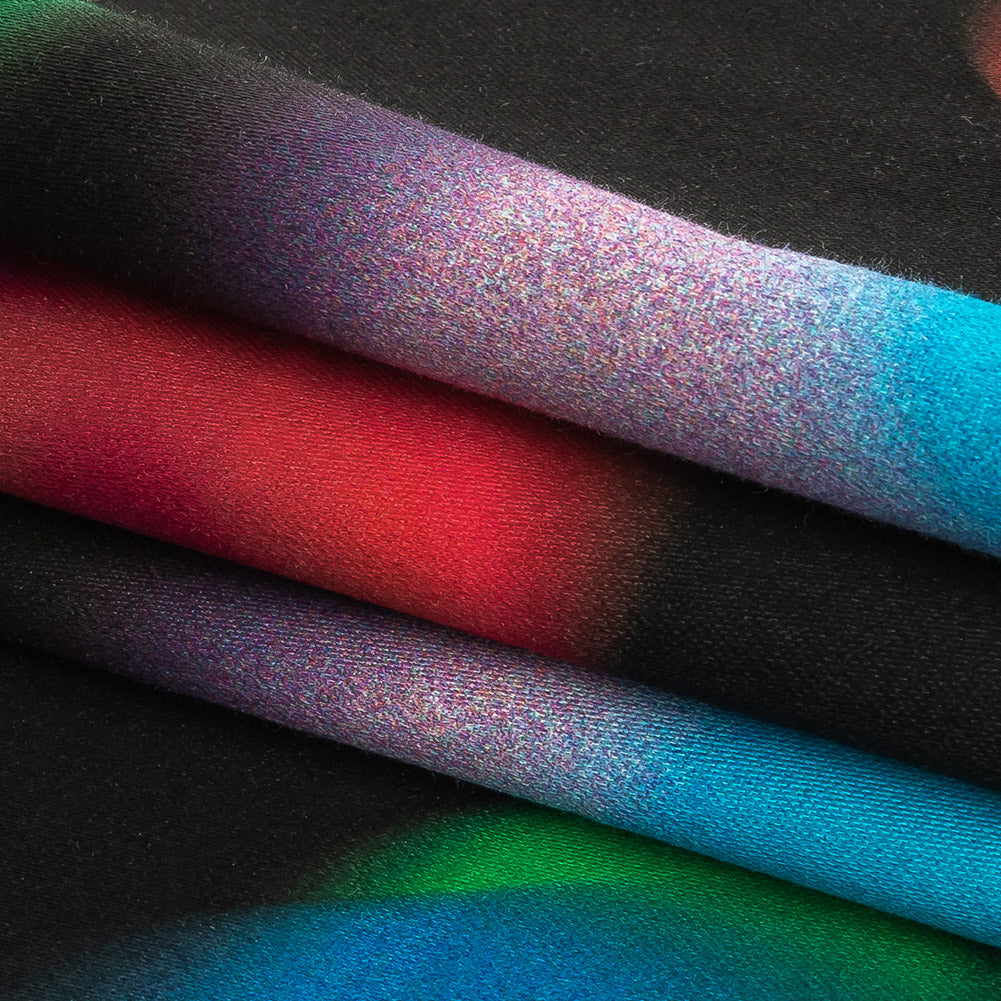 Stretch Cotton Sateen - Rainbow Blurred Spots - Galactic Gumdrops Print - Mood Exclusive Sugar Collection - Joann Fabrics