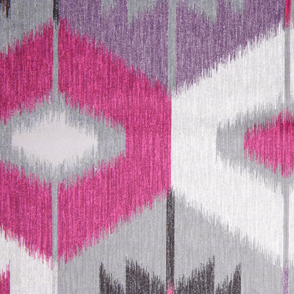 Fuchsia Large-Scale Ikat Geometric Upholstery Velvet - Joann Fabrics