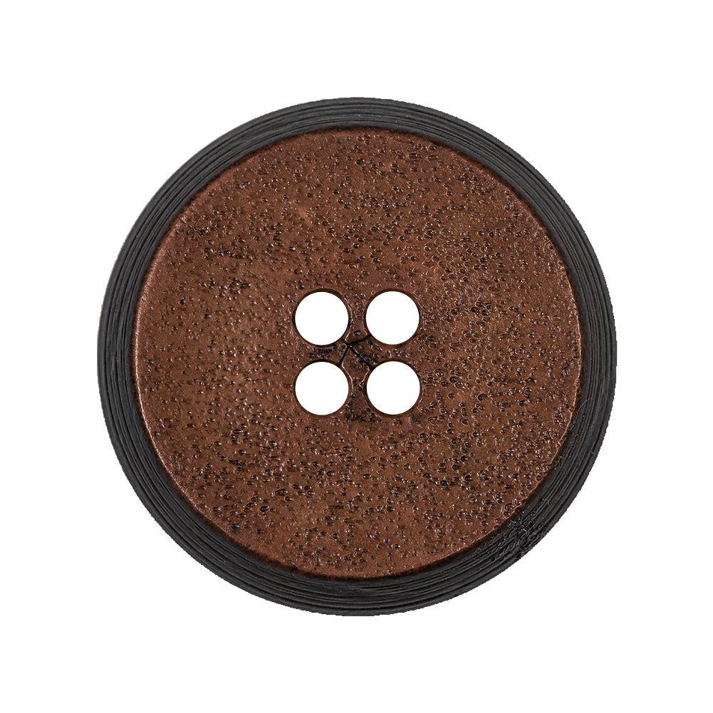 Gingerbread and Deep Charcoal Speckled Textured 4-Hole Molded Plastic Button - 45L/29mm - Joann Fabrics