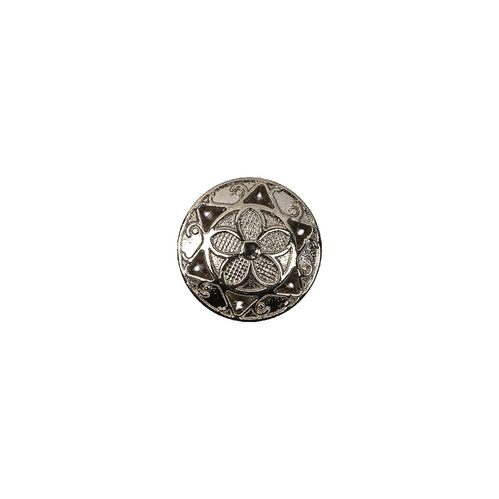 Italian Nickel Floral Shank Back Button - 18L/11.5mm - Joann Fabrics