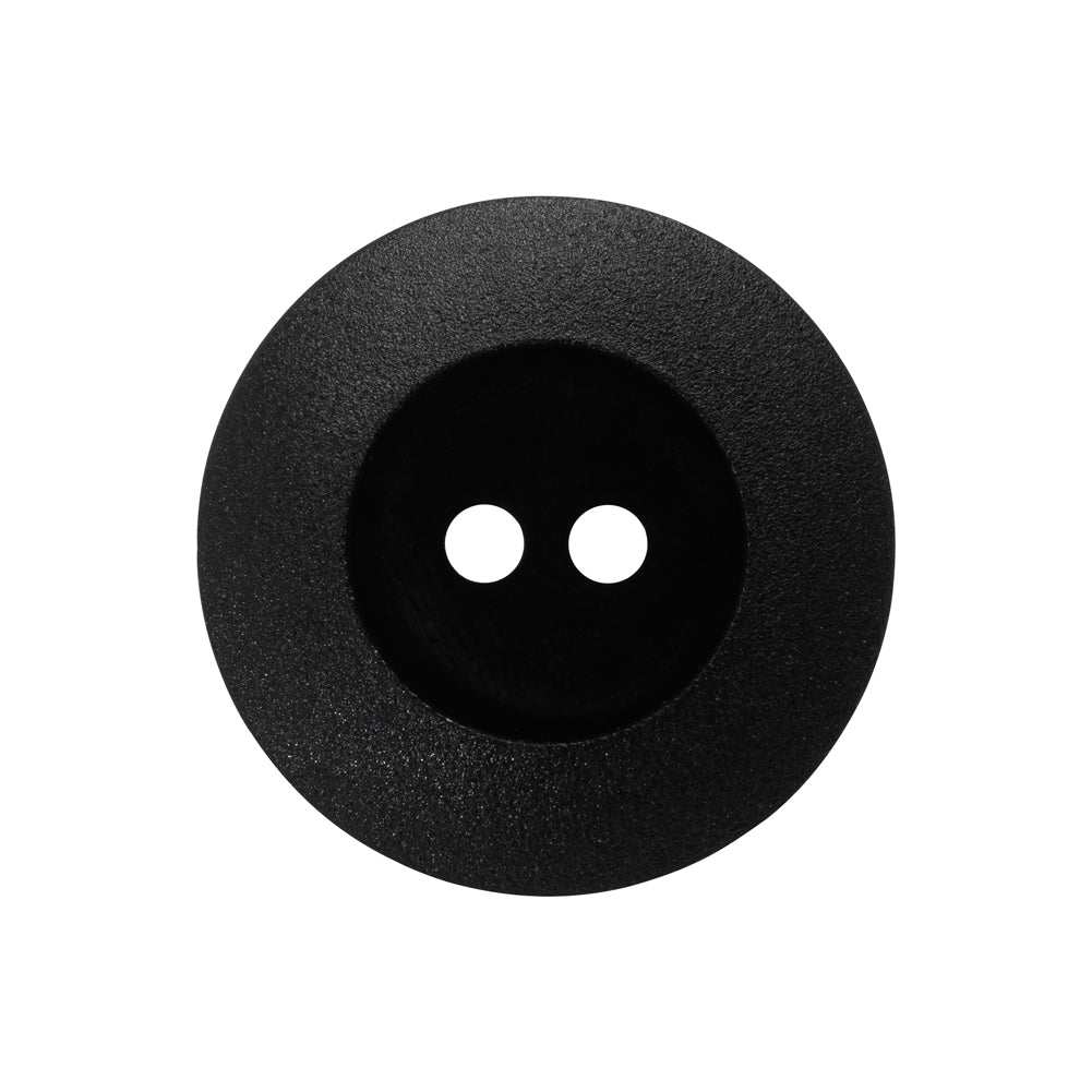 Plastic 2-Hole Button - Black Wide Matte Rim - 40L/25.5mm - Joann Fabrics