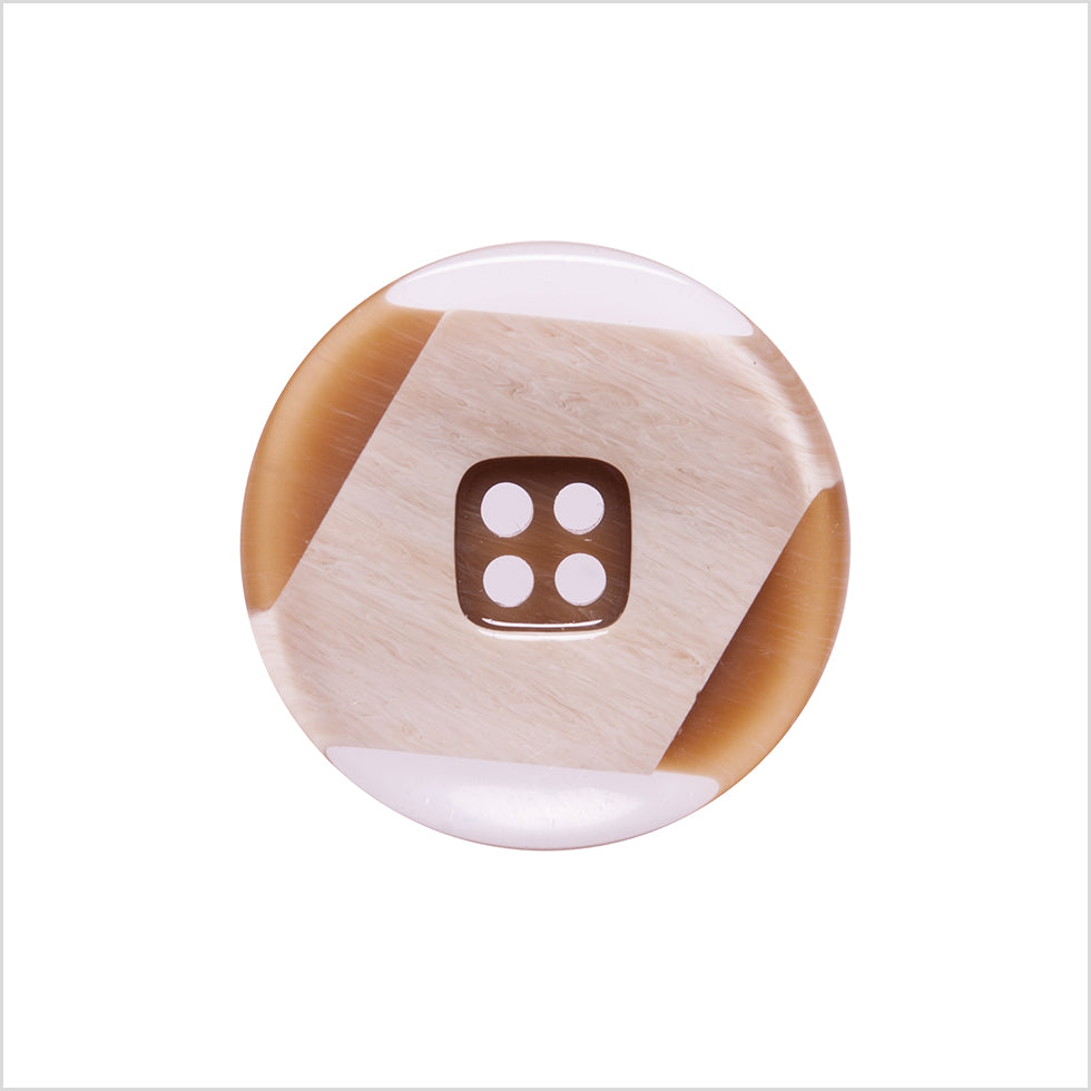 Italian Brown Abstract Semi-Clear 2-Hole Plastic Button - 36L/23mm - Joann Fabrics
