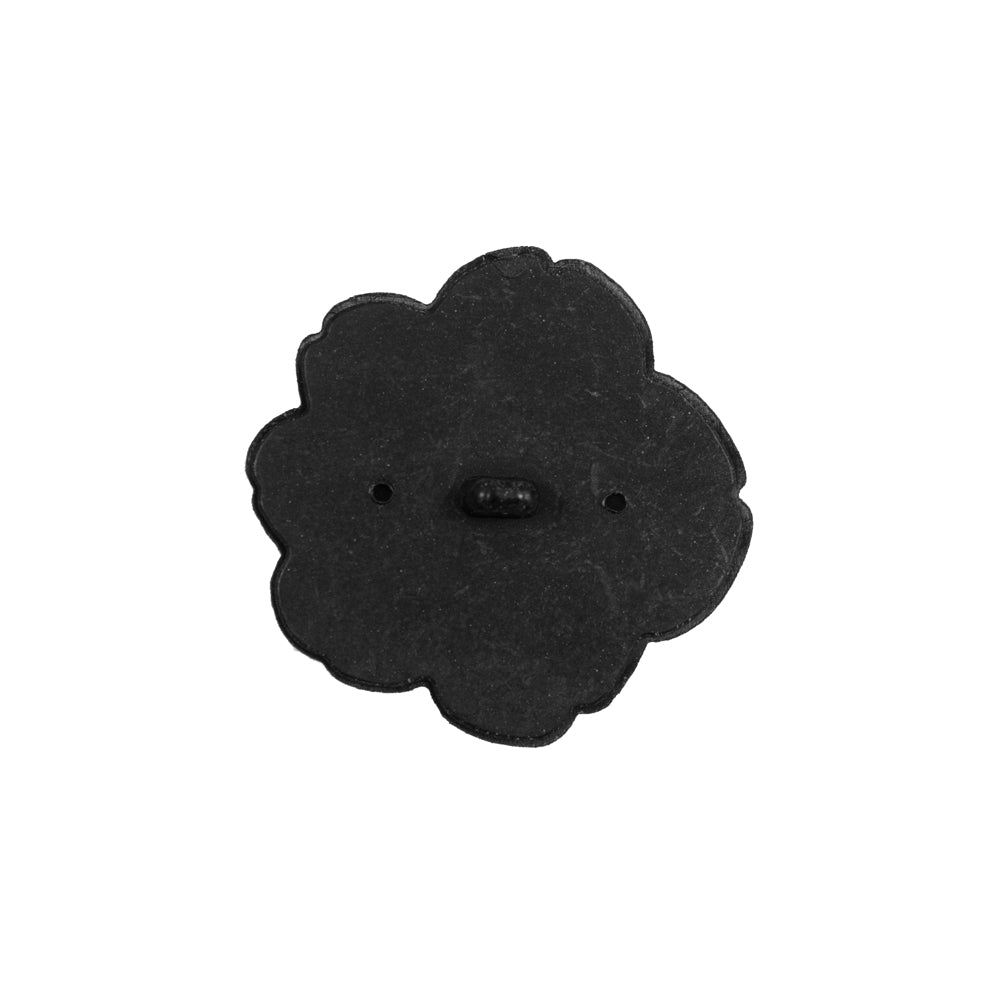 Italian Black Flower Shank Back Button - 36L/23mm - Joann Fabrics