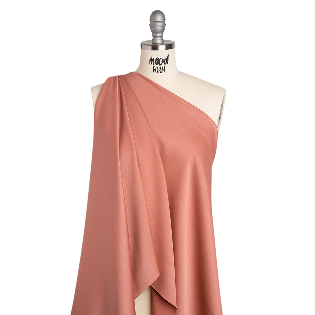 Stretch Polyester Crepe Back Satin - Spiced Coral - Deadstock - Joann Fabrics