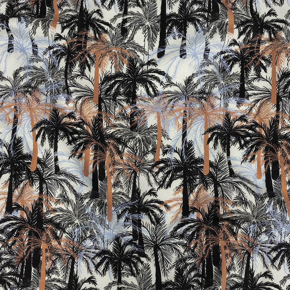 Mood Exclusive White Moonlit Palms Stretch Cotton Sateen - Joann Fabrics