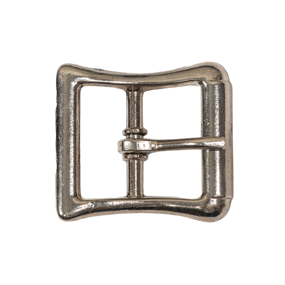 Silver Bent Rectangle Metal Buckle - 1.375