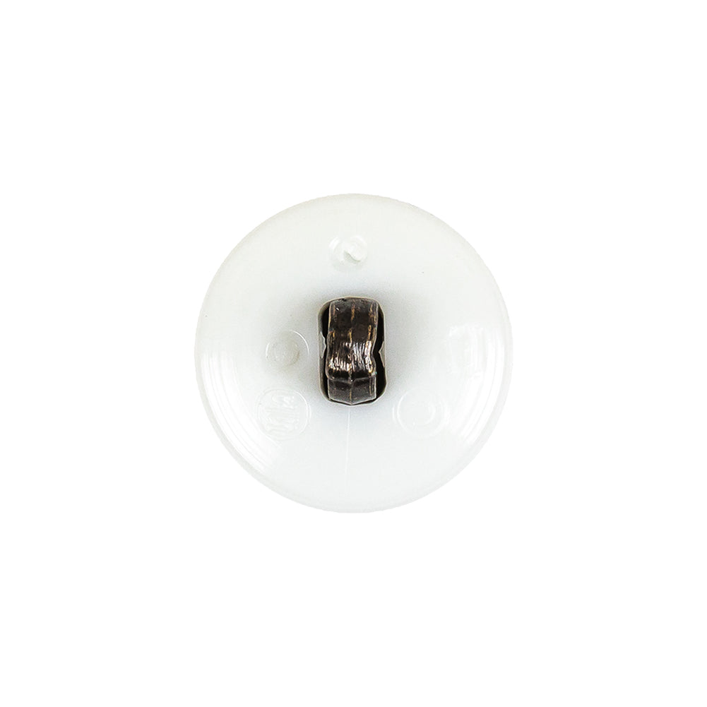 Italian White and Antique Bronze Plus Sign Plastic Shank Back Button - 30L/19mm - Joann Fabrics