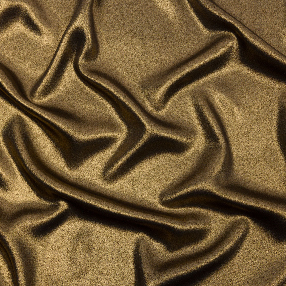 Ultra-Smooth Polyester Georgette with Foiling - Black and Gold - Valeria Collection - Joann Fabrics