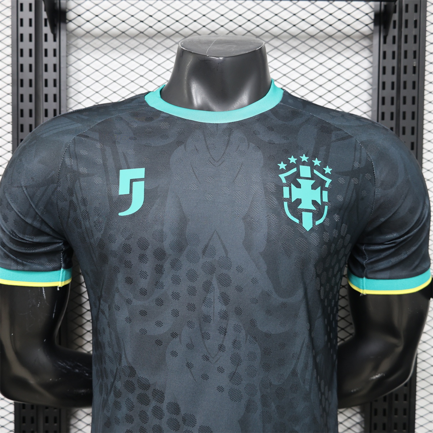 Brazil 2026 Black With Mint Green Special Jersey - Player Version - UnitedFutballJersey