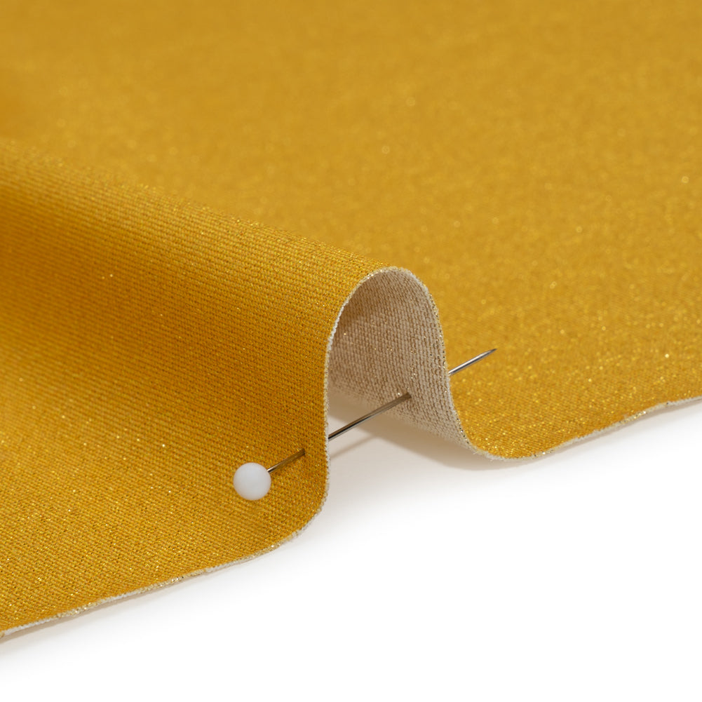 Famous Australian Designer Yellow, Beige and Metallic Gold Double Face Stretch Polyester Tricot - Joann Fabrics