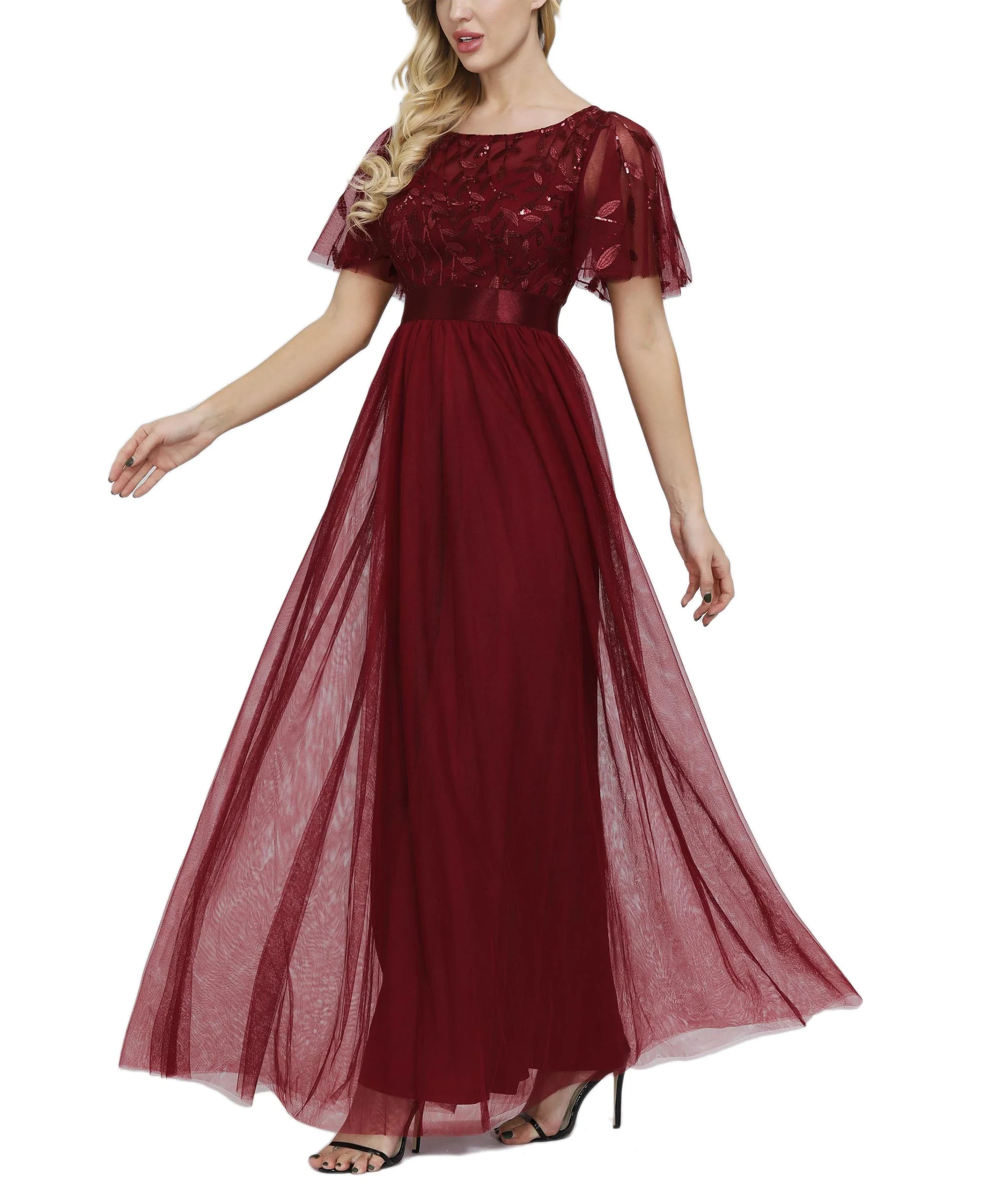 A-Line Empire Elegant Party Wear Prom Dress