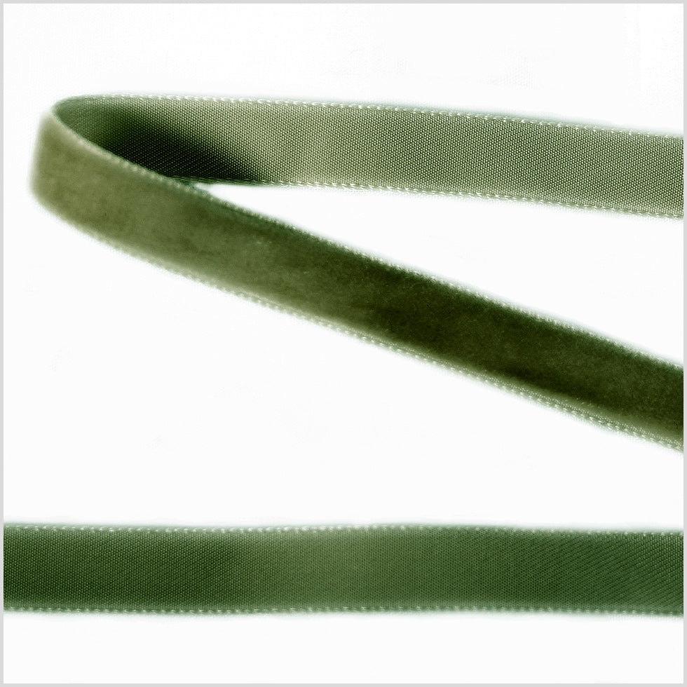 Single Faced Velvet Ribbon Made in Italy - 3/8