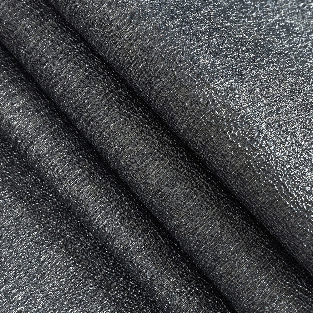 Metallic Gunmetal and Greige Crackle Luxury Brocade - Joann Fabrics