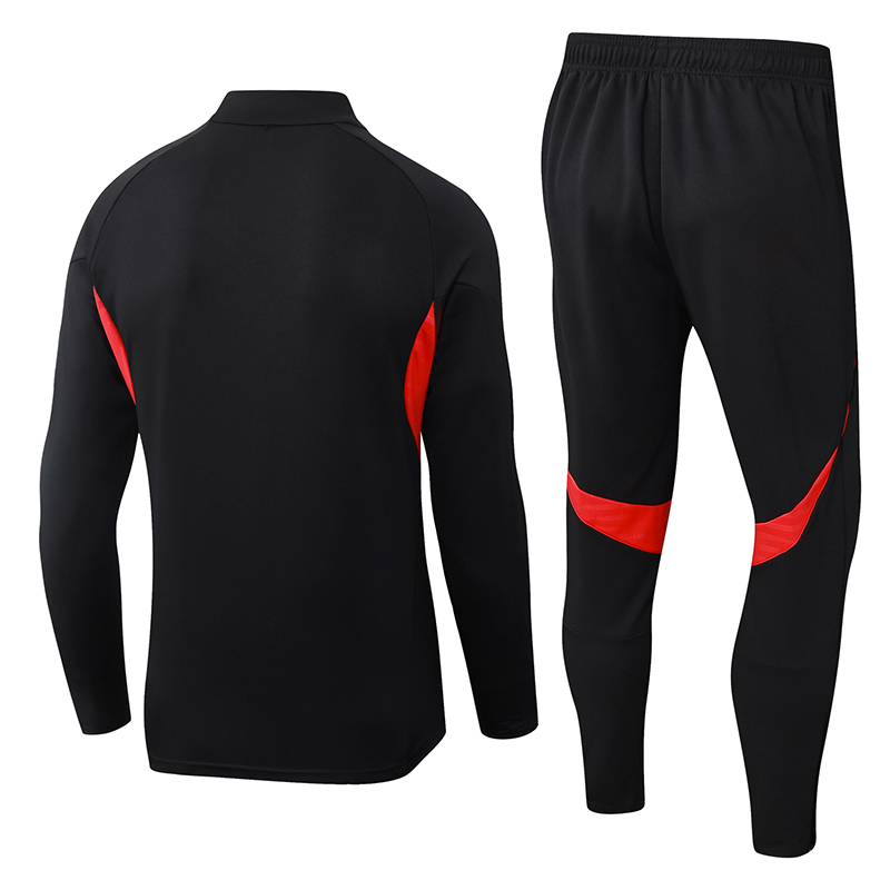 2025/2026 Benfica Half-Pull Training Suit Black Football Shirt 1:1 Thai Quality Set