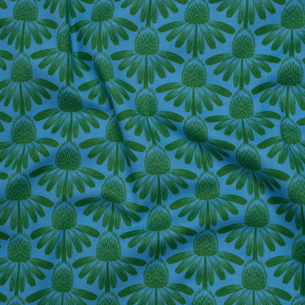 Printed Quilting Cotton by Anna Maria Textiles for Northcott - Pool Coneflower Floral - Indelible Collection - Joann Fabrics