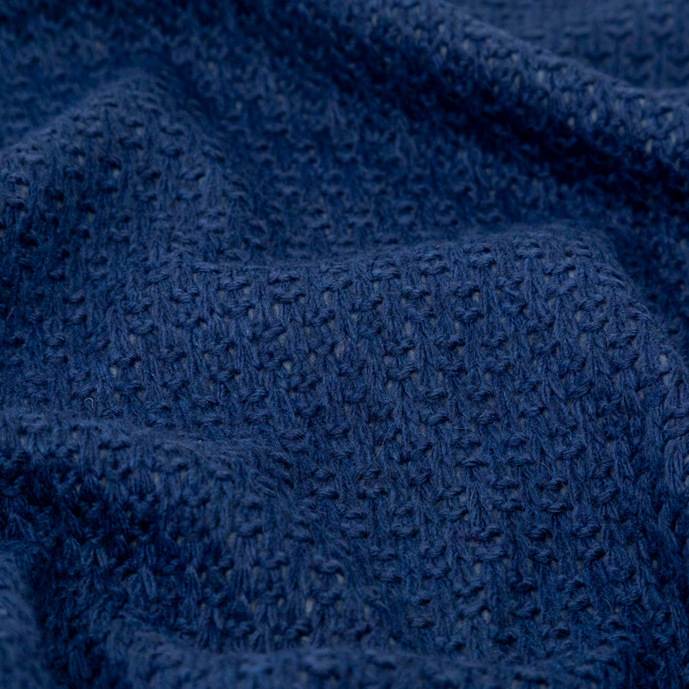 Gray Interlock Knit with Topical Navy Knit Yarn Design - Joann Fabrics