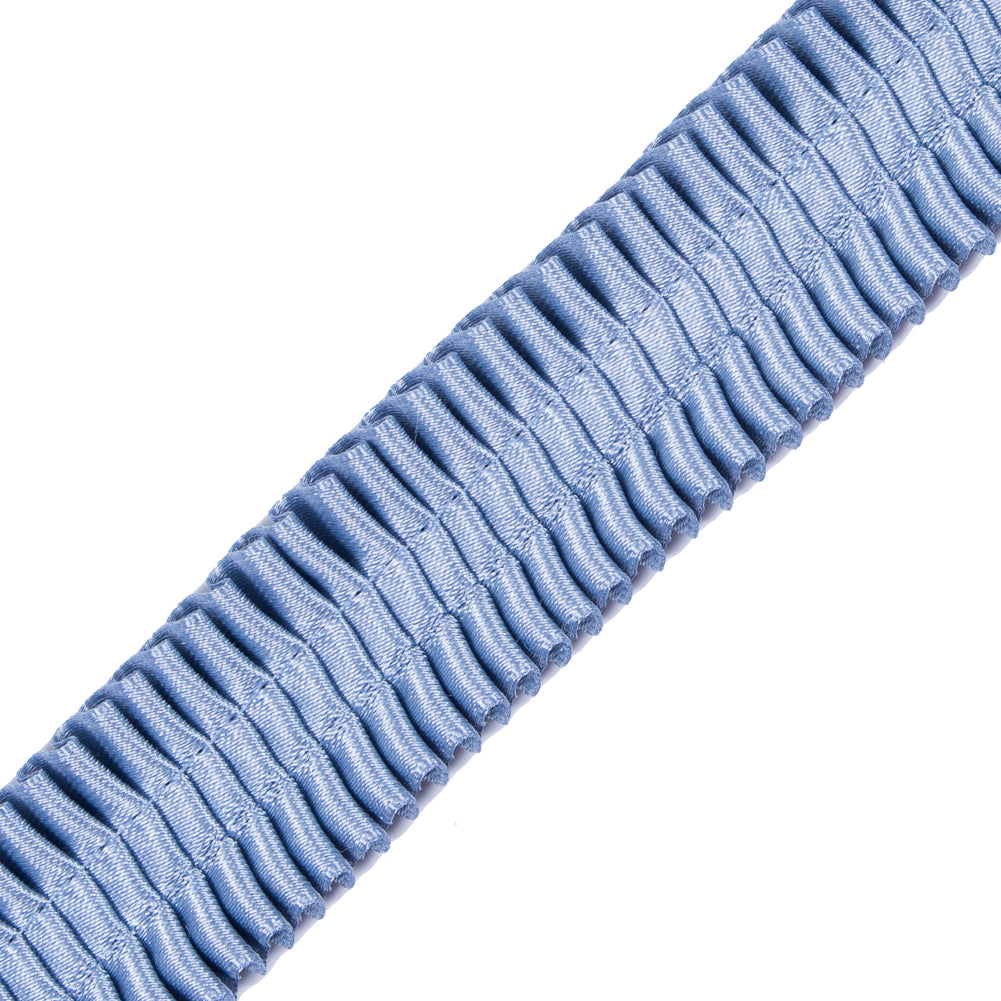Italian Colonial Blue Deep Knife Pleated Trimming - 1