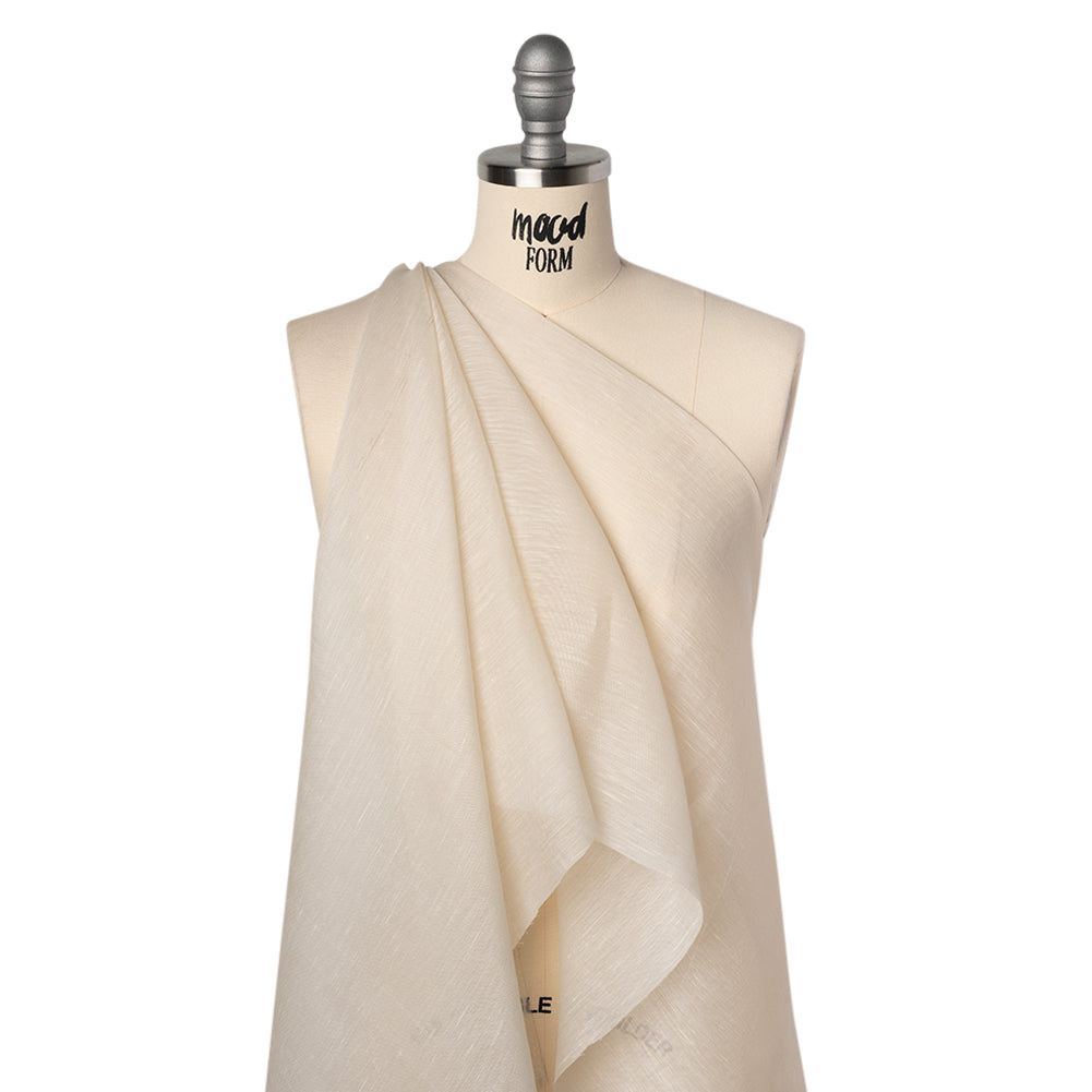 Linen and Silk Scrim - Cream - Famous Australian Designer Deadstock - Joann Fabrics
