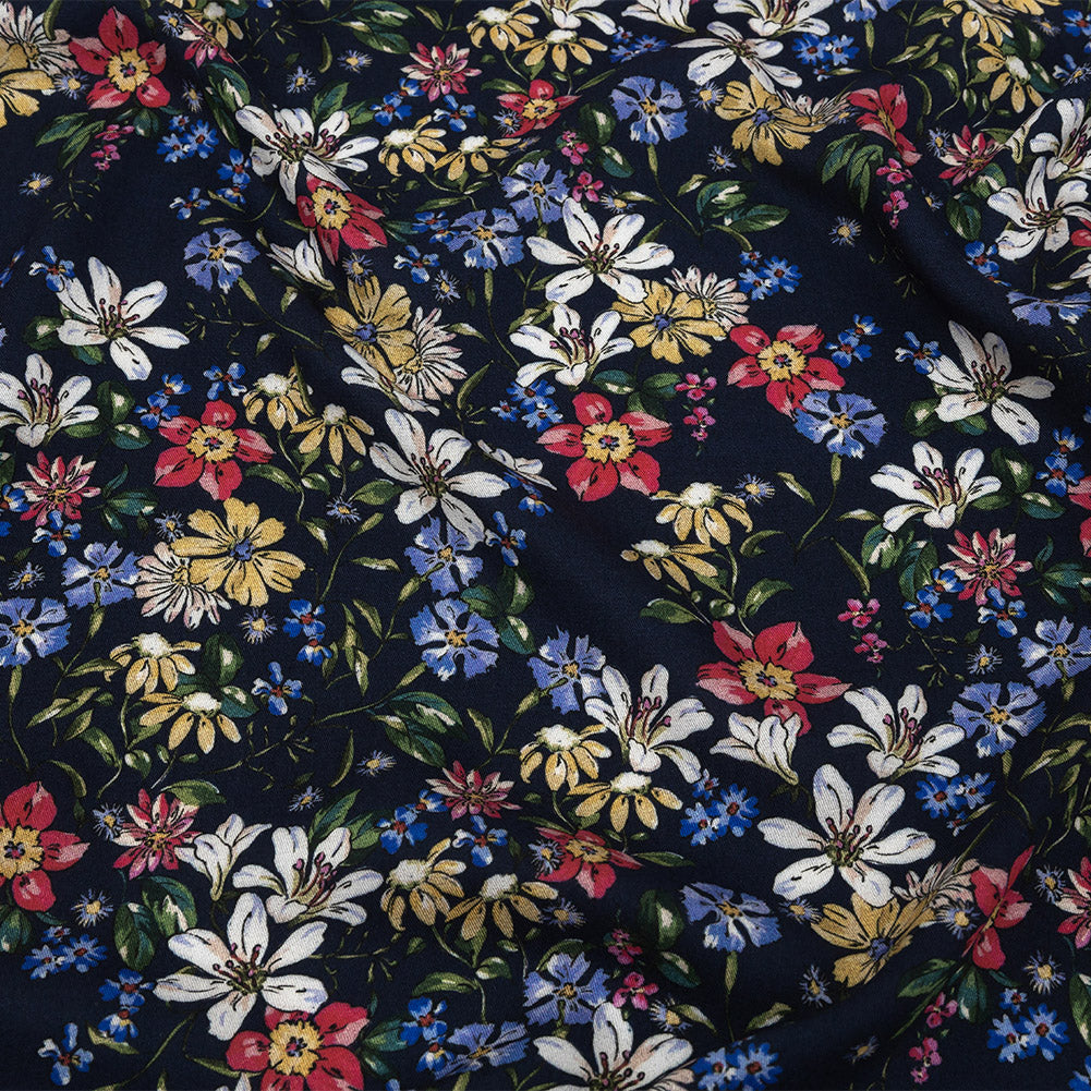 Mood Exclusive Black Iris Midnight Garden Viscose Twill - Joann Fabrics