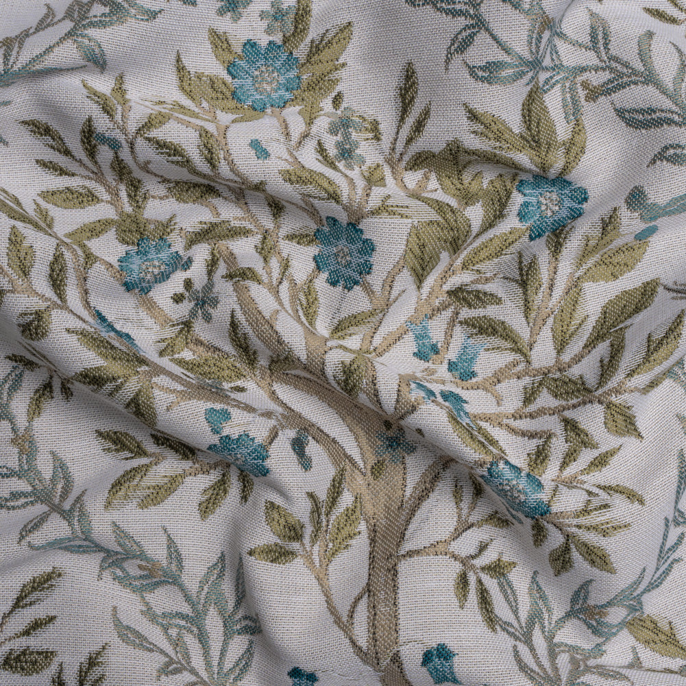 Drapery Jacquard - Kingfisher Pheasants in the Orchard - British Imported - Joann Fabrics