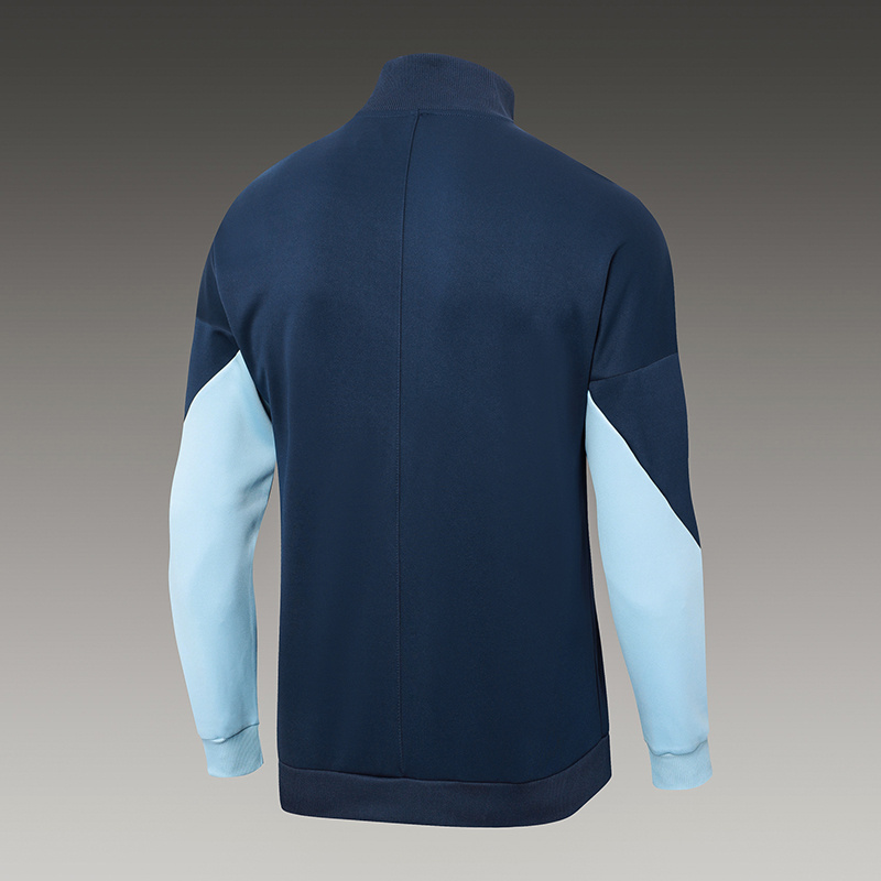 2024-2025 France Half-Pull Training Suit Royal Blue Football Shirt Set