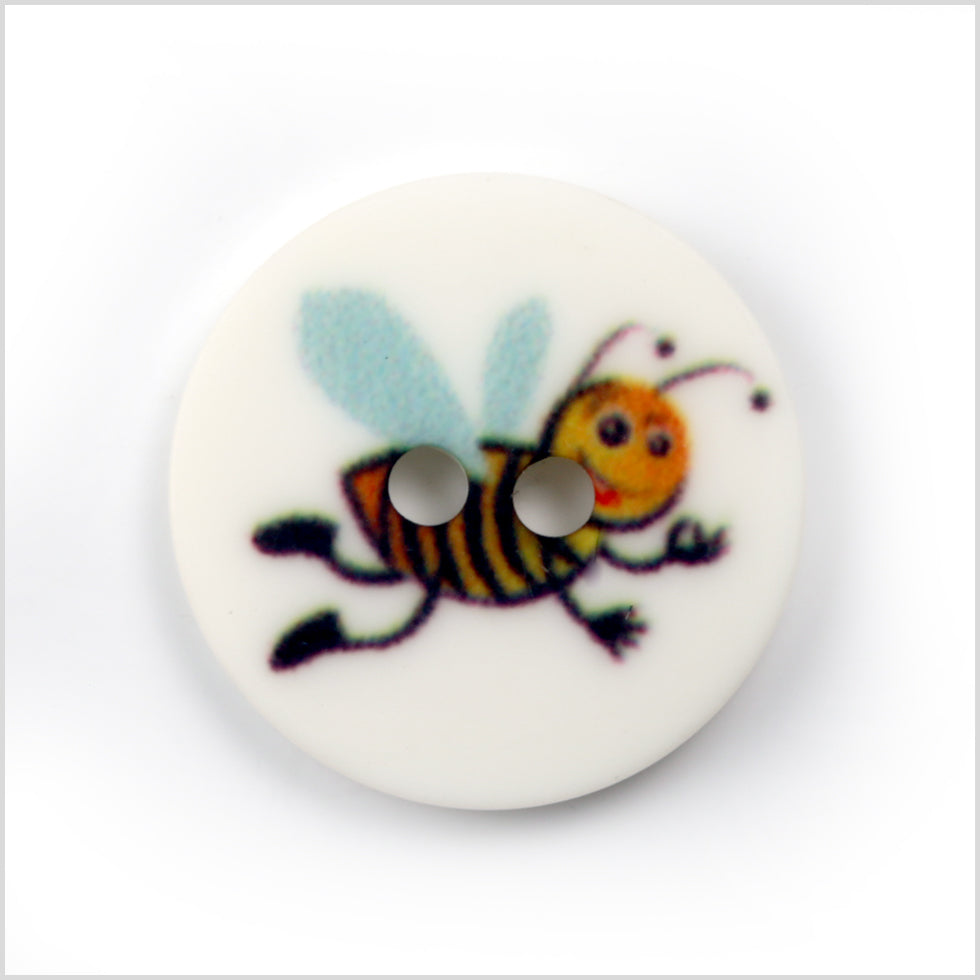 White Kids Bumblebee Button - 24L/15mm - Joann Fabrics