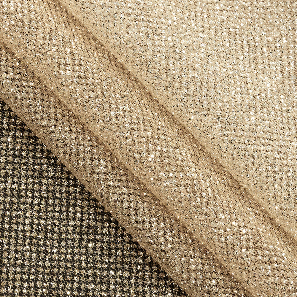 Ombre Tulle with Metallic Platinum Glitter - Pale Gold and White - Starlet Collection - Joann Fabrics