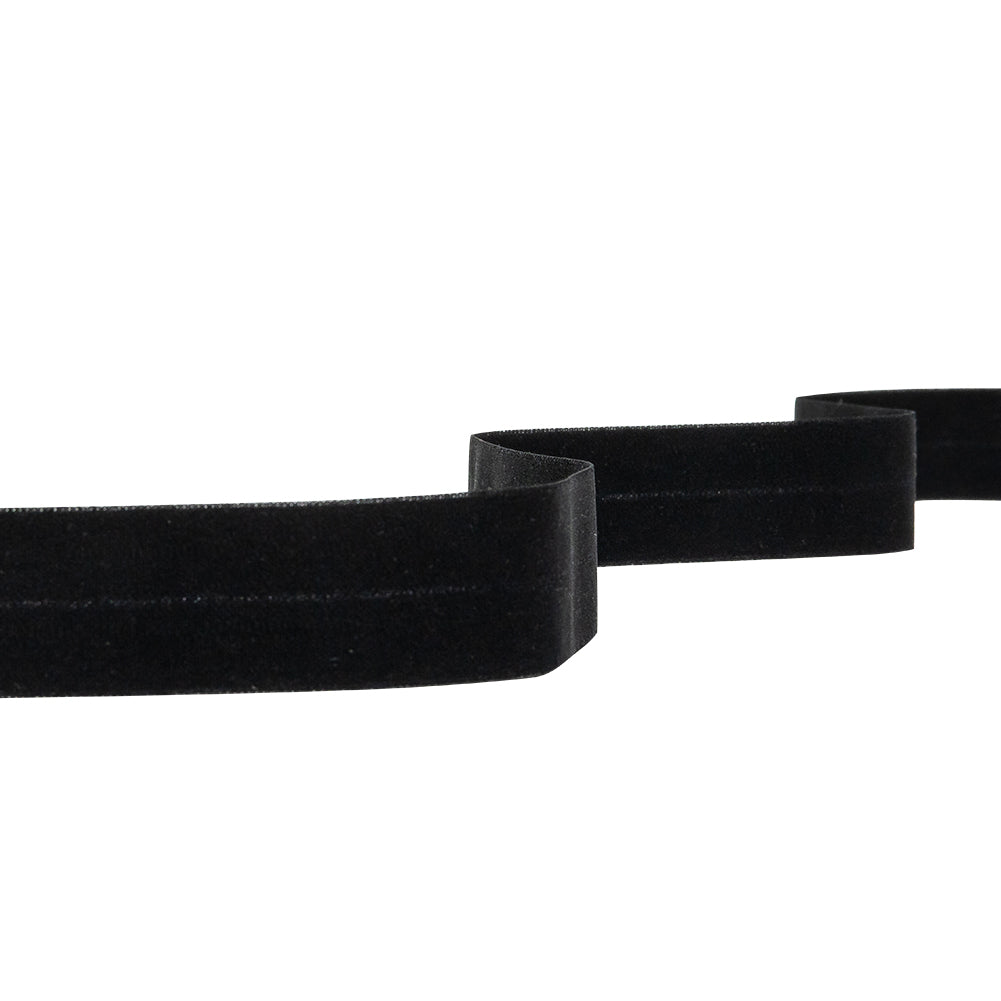 Italian Black Foldover Stretch Tape - 0.875