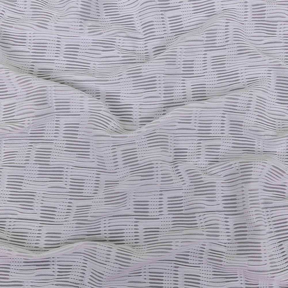 Optic White Geometric Jacquard Stretch Knit - Joann Fabrics