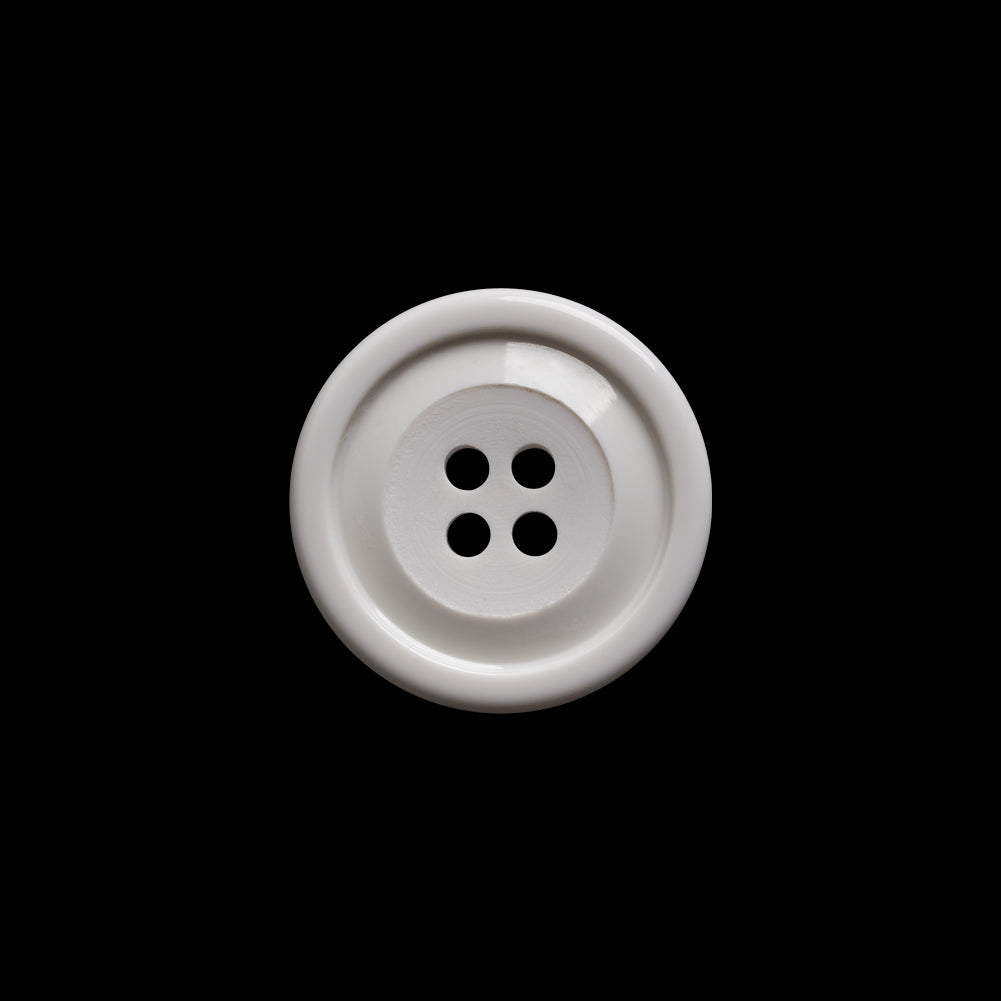 Pale Gray Raised Center and Rim Plastic 4-Hole Button - 28L/18mm - Joann Fabrics
