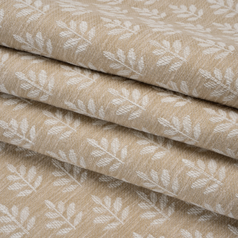 Polyester and Cotton Twill Jacquard - Natural Lines of Leaves - British Imported - Joann Fabrics